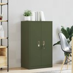 vidaXL Armoire de rangement Vert olive 60 x 40 x 105 cm Acier
