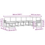 vidaXL Ensemble de canapés d'extérieur 8 pc Blanc et crème