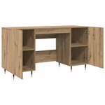 vidaXL Bureau chêne artisanal 140 x 50 x 75 cm Bois d'ingénierie