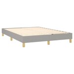 vidaXL Sommier à lattes de lit avec matelas Gris clair 140x190cm Tissu