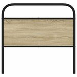 vidaXL Tête de lit chêne sonoma 107 cm acier et bois d'ingénierie