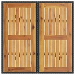 vidaXL Ensemble de salle à manger pour jardin 3 Pièces Noir Poly rotin