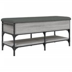 vidaXL Banc à chaussures sonoma gris 102x42x45 cm bois d'ingénierie