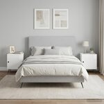 vidaXL Cabinet de chevet 2 pc Blanc brillant 43 x 34 5 x 50 cm