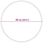 Tapis Shaggy avec dos en latex Crème Ø90 cm