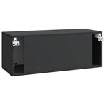 vidaXL Meuble TV mural Noir 78 5 x 31 x 30 cm Bois d'ingénierie