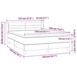vidaXL Sommier à lattes de lit et matelas Vert foncé 140x190cm Velours
