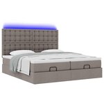 VidaXL Cadre de lit ottoman avec matelas taupe 160x200 cm tissu