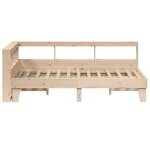 vidaXL Lit bibliothèque sans matelas 120x190 cm bois de pin massif