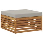 vidaXL Pouf d'Extérieur Bois d'Acacia Massif Naturel