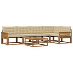 vidaXL Ensemble de canapés d'extérieur 6 Pièces Naturel et Beige