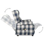Vidaxl fauteuil de massage bleu tissu