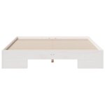 vidaXL Cadre de lit surélevé Blanc 140 x 190 cm Bois massif en pin