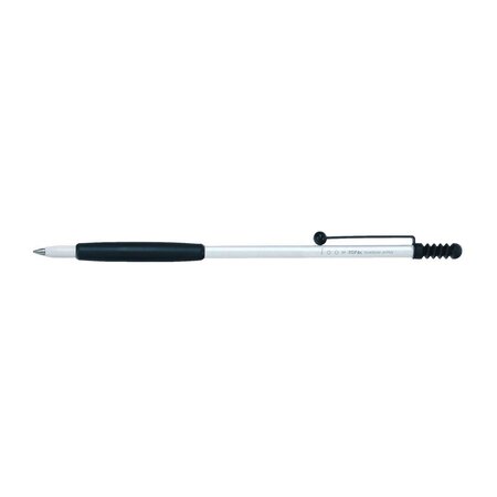 Stylo bille design zoom 707 corps blanc/noir pointe moyenne x 10 tombow