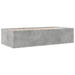 vidaXL Lit de jour et tiroirs gris béton 90x190 cm bois d'ingénierie