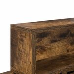 vidaXL Porte-manteau mural avec étagère Chêne fumé 100 x 12 x 43 5 cm