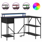 vidaXL Bureau Chêne noir 120 x 79 x 86 5 cm Bois d'ingénierie