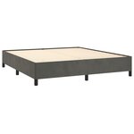 vidaXL Cadre de lit Gris foncé 160 x 200 cm Velours