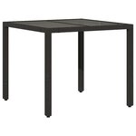 vidaXL Ensemble de bistro de jardin 3 Pièces coussins noir poly rotin