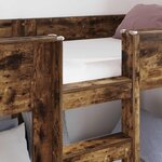 vidaXL Lit Superposé pour Enfants Chêne fumé 90 x 190 cm