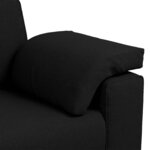 vidaXL Canapé 2 Pièces Noir 219 x 80 x 82 cm tissu