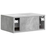 vidaXL Cabinet de chevet mural Gris béton 49 x 34 5 x 20 cm