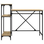 vidaXL Bureau avec étagères chêne 105x50x90cm bois d'ingénierie et fer