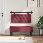 vidaXL Tête de lit suspendue Bordeaux Tissu