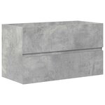 vidaXL Ensemble de meubles de salle de bain 2 Pièces gris béton