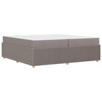 vidaXL Cadre de lit avec matelas Taupe 200 x 200 cm tissu