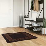 vidaXL Coureur de Tapis MARSA Noir 100 x 100 cm Polyester et PVC