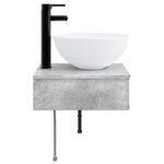 vidaXL Basin de lavage mural Gris béton 40 x 41 x 40 5 cm