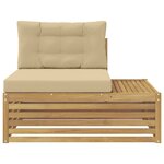 vidaXL Canapé d'extérieur en bout avec coussin Blanc 115 x 83 x 73 cm