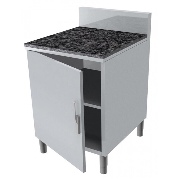 Meuble neutre dessus granit - l2g -  - acier inoxydable600 700x850mm