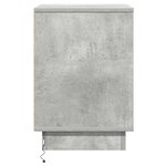 vidaXL Table de chevet avec lumières LED Béton gris 39x34 5x50 cm