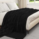 vidaXL Couvertures à jeter 6 Pièces Noir 270 x 240 cm Toison