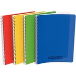 Cahier spirale 100 pages 5x5 90 g avec couverture polypropylène assortie  format 21 x 29 7 cm CONQUERANT