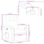 vidaXL Fauteuil de massage inclinable électrique gris similicuir