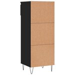 vidaXL Armoire à chaussures Noir 40x36x105 cm Bois d'ingénierie