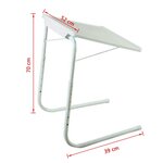 Mesa living table de tv réglable tavolino blanc