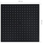 vidaXL Pomme de douche pluie Acier inoxydable 40x40 cm Carrée Noir