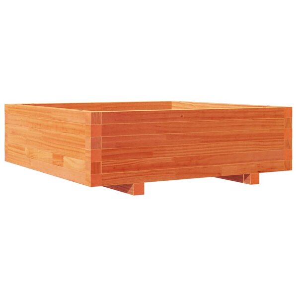 vidaXL Jardinière cire marron 80x80x26 5 cm bois de pin massif