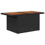 vidaXL Ensemble de salle à manger pour jardin Manuel 9 Pièces Beige Noir