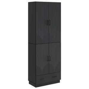 vidaXL Ensemble de Meubles 2 Pièces Noir Bois d'ingénierie