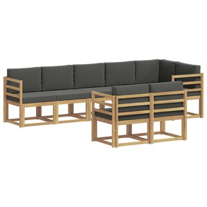vidaXL Ensemble de canapés d'extérieur 8 pc Blanc et anthracite