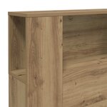 vidaXL Armoire de tête de lit chêne artisanal 200x18 5x102 5 cm