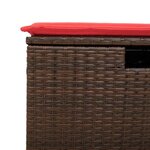 vidaXL Salon de jardin avec coussins 6 Pièces marron résine tressée