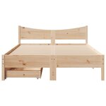 vidaXL Cadre de lit avec tiroirs 150x200 cm bois de pin massif