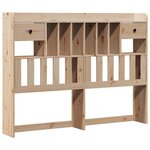vidaXL Lit bibliothèque sans matelas 140x190 cm bois de pin massif