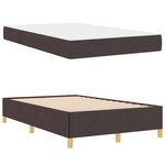 vidaXL Cadre de lit avec matelas Marron foncé 120 x 200 cm tissu
